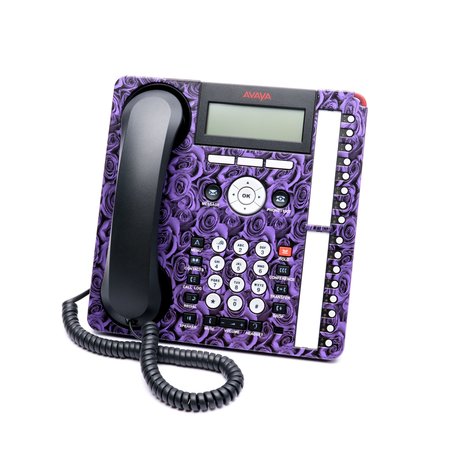 DESK PHONE DESIGNS A1416/1616 Cover-Violet Roses A1416RAL4005954G